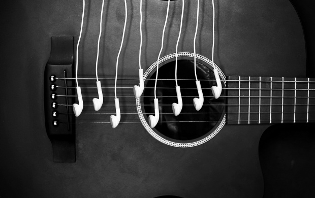 Guitar With White Headphones (click to view)