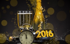Happy New Year Clock 2016