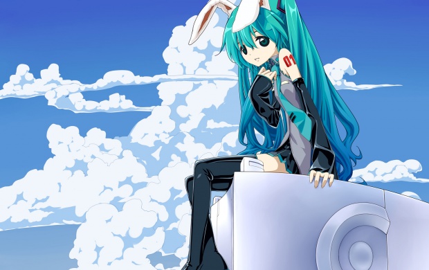 Hatsune Miku And Clouds (click to view)