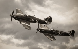 Hawker Hurricane And Supermarine Spitfire Plane