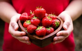 Holding A Strawberry Bowl