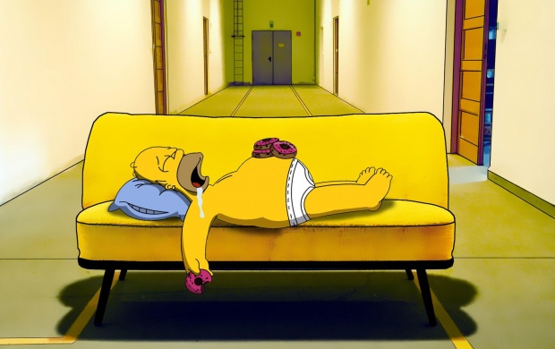 Homer Simpson Sleeping (click to view)