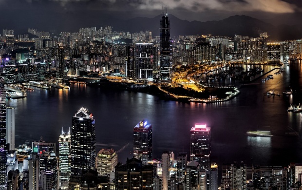 Hong Kong Night Skyline (click to view)