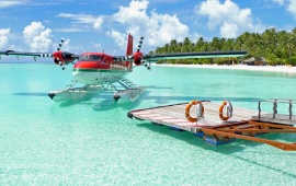Hydroplane on Tropical Beach