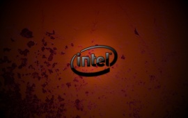 Intel Logo Dark Rust Red