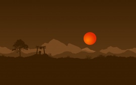 Japan Sun Minimalistic