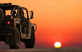 Jeep In Desert