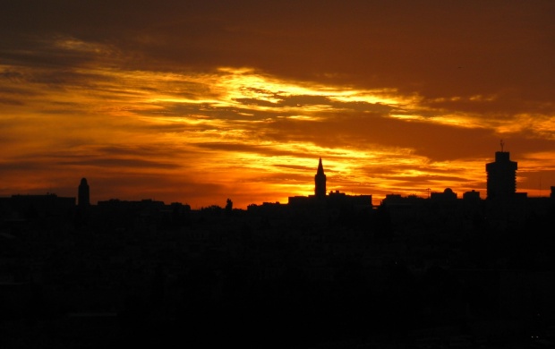 Jerusalem City Sunset (click to view)