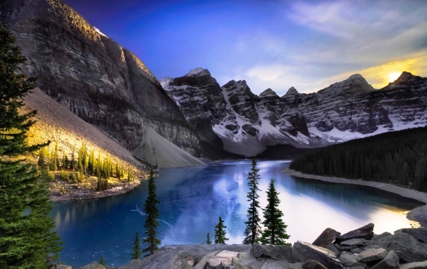 Lake Alberta Mountain And Forest (click to view)