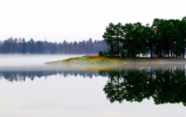 Lake In Fog
