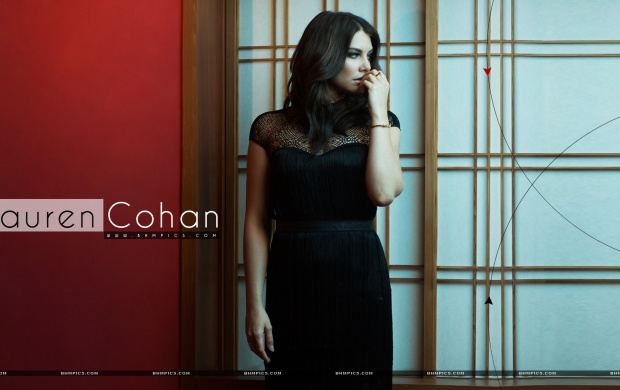 Lauren Cohan Black Dress (click to view)