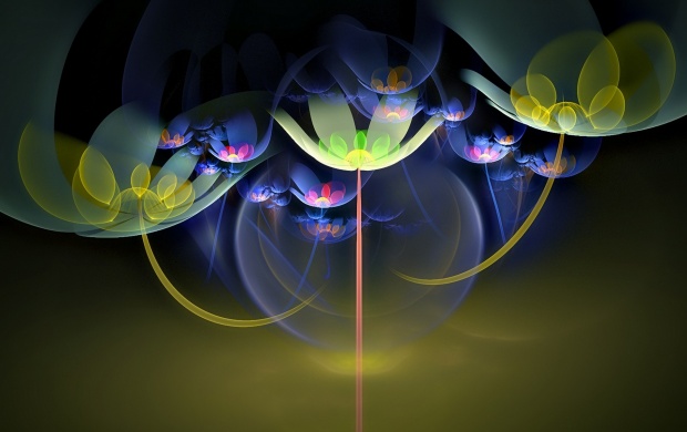 Light Fractal Flower Abstract (click to view)