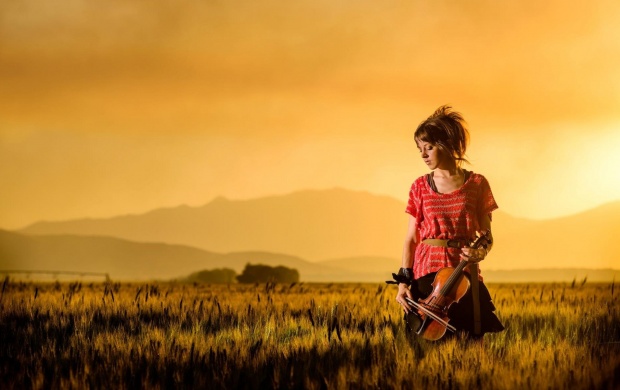 Lindsey Stirling And Sunset
