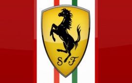 Logo Ferrari Red Background
