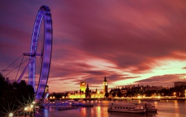 London Ferris Wheel Night