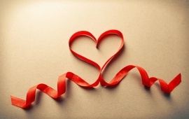 Love Red Ribbon Romantic Heart