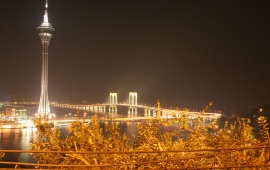 Macau City Tower Night Light
