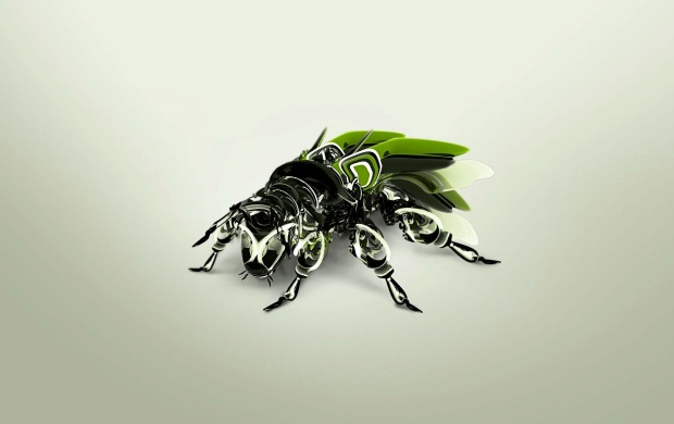 Macro Bee Green Gray (click to view)
