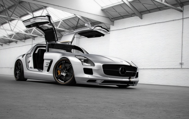 Mercedes Benz SLS 63 AMG Silver Wing (click to view)