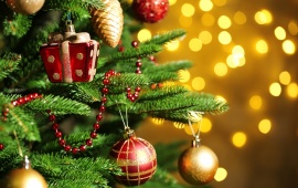 Merry Christmas Ornaments Tree