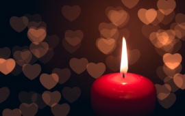 Mood Candle Fire Flame Hearts