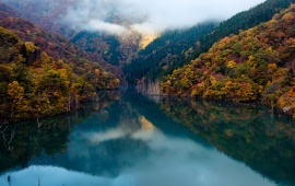 Mountain Lake In Autumn