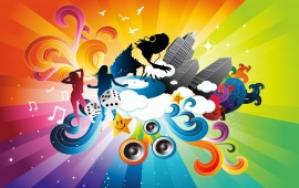 Music Vector Colorful