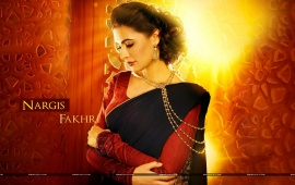 Nargis Fakhri In Black Saree