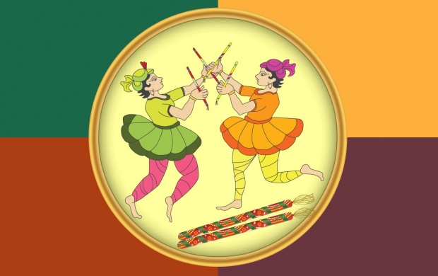 Navratri Garba Cartoon