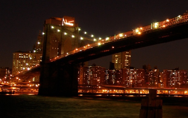 New York Bridge Night View