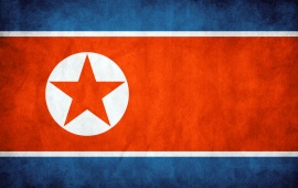 North Korea Grunge Flag