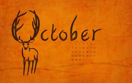 October Antlers Calendar