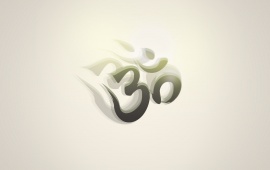 Om And White Background