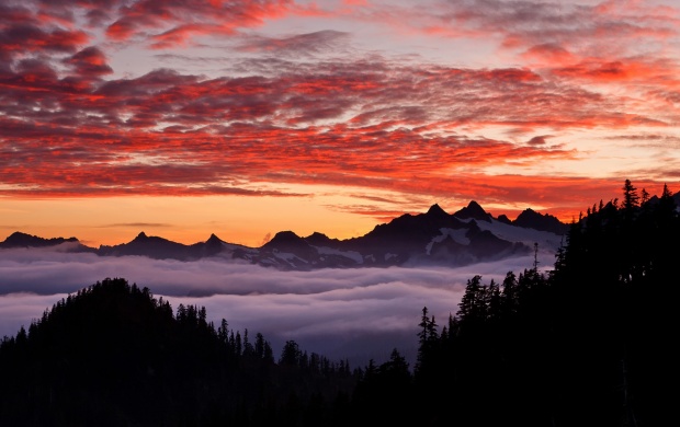Oregon State Mountainous Sky