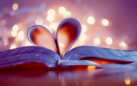 Page Heart With Bokeh