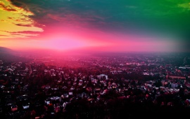 Panorama City Sunset