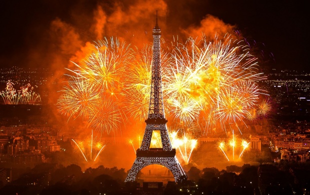 Paris Eiffel Tower Fireworks