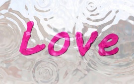 Pink Love Text Letters