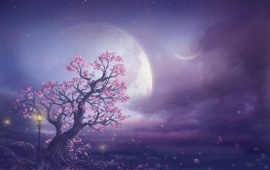 Pink Moon Fantasy Art