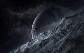 Planet Moons Mountains