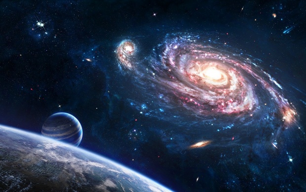Planets And Galaxy (click to view)
