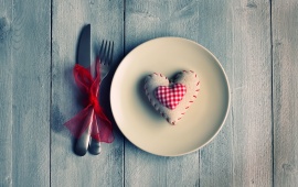 Plate Fork Love Heart