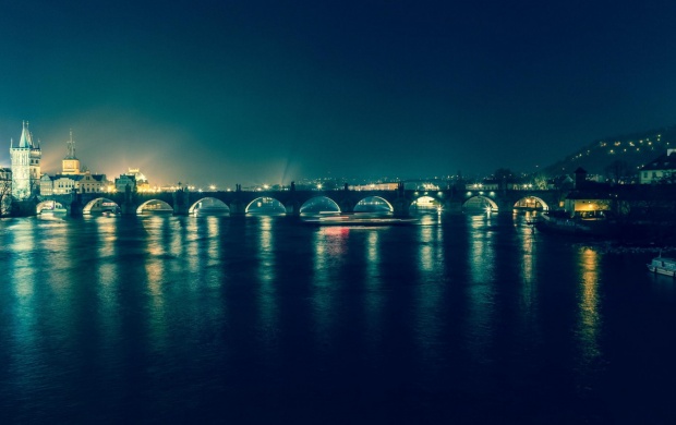 Prague Czech Republic Night Lights (click to view)