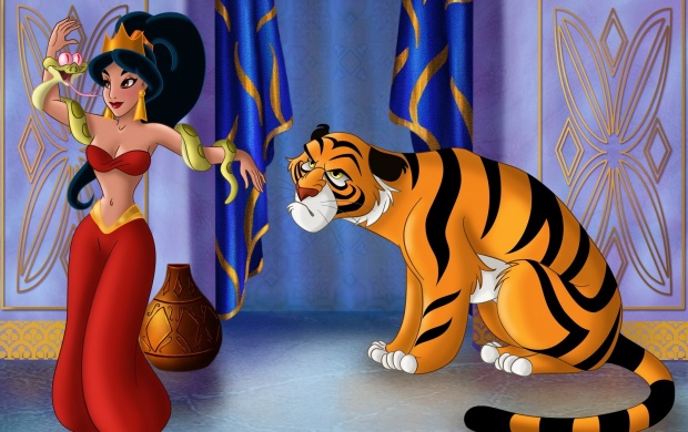 Princess Jasmine And Tiger