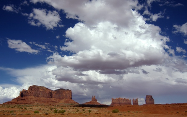 Puffy Clouds Over Monument Valley