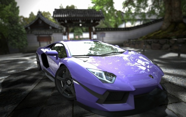 Purple Lamborghini Aventador (click to view)