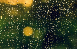 Rain Drops on Glass Window
