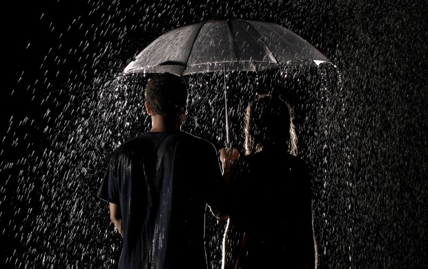 Rain Umbrella Couple