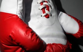Red And White Boxing Gloves