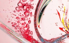 Red Bubbles In Water